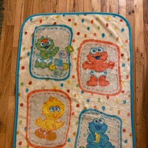 Vintage baby sesame street blanket